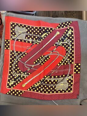 Authentic Hermès Clic-Clac Silk Scarf - 70 cm X 70 cm.  NEW IN BOX.